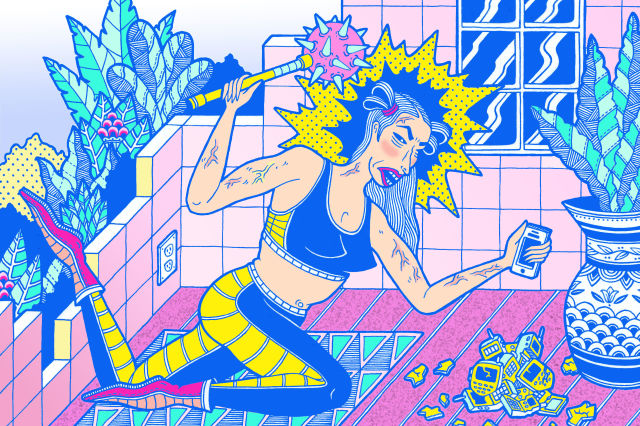 Illustration of an angry woman