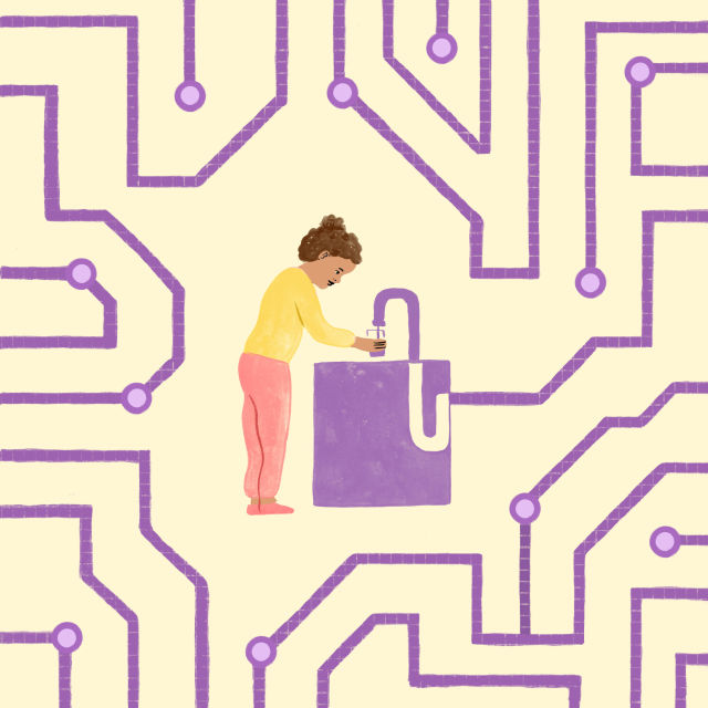 Water faucet illustration
