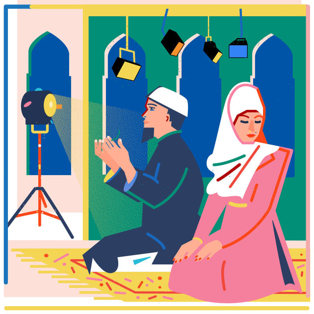 Muslim sitcom illustration