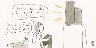 Hallie Bateman Live-Cartoons the Second Presidential Debate